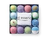 Bath Bombs Gift Set of 12 with FREE Bath Pillow - Extended Release Fizzies