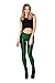 JNTworld Women Sexy Mermaid Fish Scale Hologram Soft Shine Leggings, L, Emerald