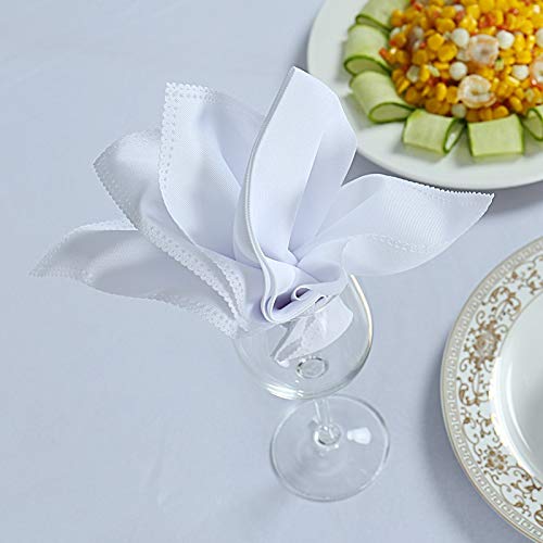 Elehere Cloth Dinner Table Napkins 17 x 17 Inch Polyester Set of 8 Machine Washable Restaurant/Wedding/Hotel/Daily Tabletop Accessories (Napkin 17\
