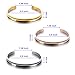 COCOStyle Stainless Steel Bracelet Hair Tie Bracelet 3 Colors, Grooved Cuff Bangle Bracelet for Women Girls -3 colors