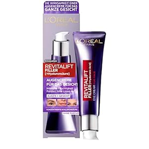 L'Oréal Paris Revitalift Filler Hyaluronic Acid Anti-Ageing Eye Cream for Face, Anti-Wrinkle and Volume, with Hyaluronic…