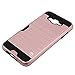 J7 Case, MP-Mall [Shock Absorbent] [Card Slot] Armor Hybrid Defender Shockproof Rugged Protective Cover Case For Samsung Galaxy J7 2015 (Rose Gold)