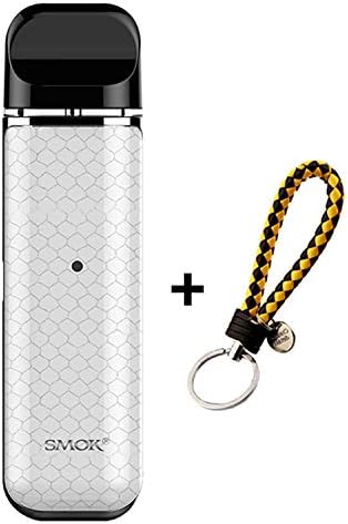SMOK NOVO AIO All-in-one kit 2ml 450mAh Battery/top Fill/Built-in Vaporizer Includes BTKSY Key fob - No Nicotine - no Smoke Oil (Prism Chrome and White Cobra)