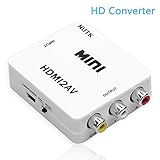 HDMI Converter,NUTK 1080P HDMI to AV 3RCA CVBs Composite Video Audio Converter Adapter Supporting PAL/NTSC with USB Charge Cable for PC Laptop Xbox PS4 PS3