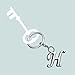 MONNEL Z-328 Letter H Keychain Simple Alphabet Key Ring Creative Packaging Design Box