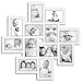 HELLO LAURA - Collage Picture Frames for Wall 4x6 Picture Frame Collage Display 12 Opening Photos Wall Hanging Photo Collage Frame Picture Frames Collage Wall Decor for Gifts -White