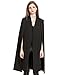 Irisie Women Structured Lapel Split Trench Longline Cape Blazer(L,Black)