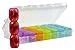 7 Days Pill Organizer Tablet Box Weekly Medication Case Daily AM Morning Noon PM Night Backup Container Compartments Detachable Dispenser (21 Compartment)