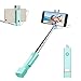 Mini Selfie Stick, atongm Cell Phone Selfie Sticks Extendable Mini All in One Wire Selfie Stick for Cellphone(iPhone, Android) (Blue)