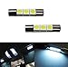 iJDMTOY 3-SMD 29mm 6614F LED Replacement Bulbs For Car Interior Sun Visor Vanity Mirror Lights, Xenon White Color