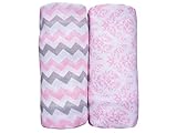 100% Cotton Muslin Swaddle Blanket (2 Pack) for Baby Girls | 47