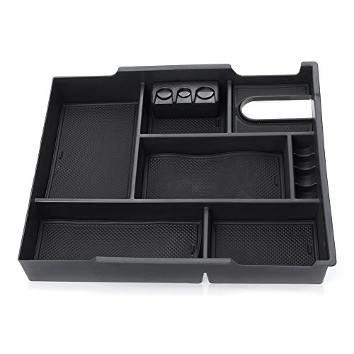 MALLOFUSA Interior Car Center Console Armrest Storage Organizer Holder Tray Box Bin Compatible for Toyota Tundra 2014-2018