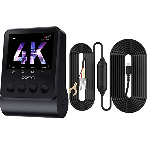 DDPAI 4K Dash Cam Front and Rear, Builtin GPS WIFI, 2160P Front, 1080P