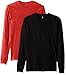 American Hawk Little Boys' 2 Pack: Long Sleeve Jersey T-Shirts, Red/Black, 7