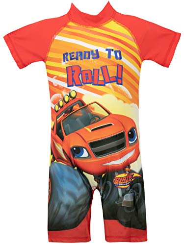 Blaze and the Monster Machines Boys' Swimsuit Size 4 Red