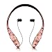 Wireless Headphones, Bluenin Bluetooth Earbuds Sports Neckband Freedom Headsets Sweatproof Noise Cancel Earphones with Mic for apple iphone 7 6s Samsung and Android (12 Hours Play Time, 970 Rose Gold)