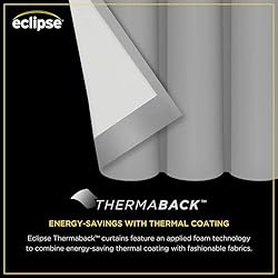 Eclipse 100% Blackout Curtain, Larissa Leaf Grommet