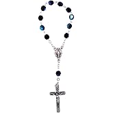 Vatican Imports 4mm Crystal Simple One Decade Rosary | Italian Crystal Glass Beads | Great Catholic Gift for First Communion and Confirmation | Christian Jewelry