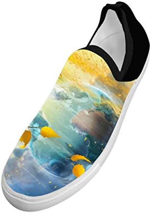 3D Printed Fly knit beautiful Earth Picture Fly Knit Sneaker Shoes