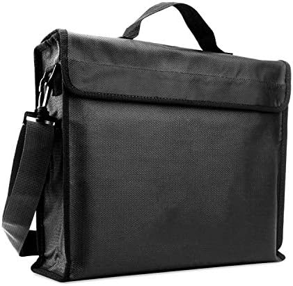 MLYWD Fireproof Document Bag, Waterproof Document Bag 15 * 11 Inch Resist 1000 ℉, Made Fiberglass Fireproof Security Bag, Documents, Passports, Cards (15 * 11 * 3 Inch)