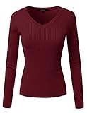 DRESSIS Women's V Neck Cable Knit Long Sleeve Sweater S-3XL (15 Colors)