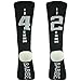 BABIBEAN Kids Over Calf Sport Team Custom Number Stockings for Child Black/White 13-17 AgeFunny Christmas Socks for Girls Knee High