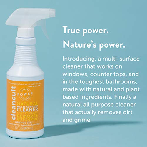 Natural All Purpose Cleaner That Actually Cleans! - Orange Zest Scent, Liquid Spray Cleaner, Safe for Kids and Pets, Safe for Skin, Great For All Households, Effective, 16 oz - by cleancult (1)