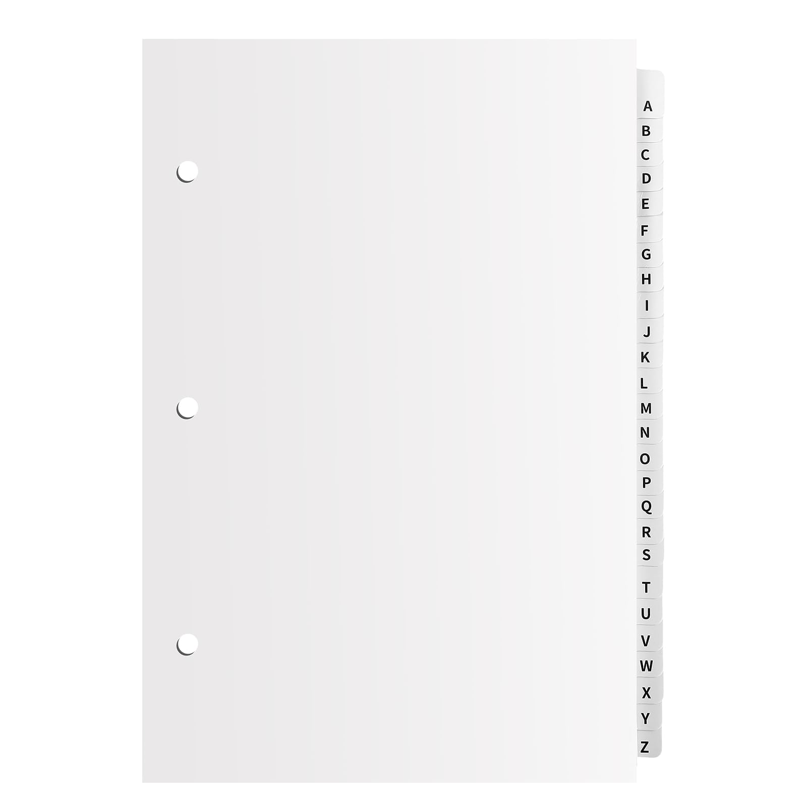 Photo 1 of Sayglossy 27 Pieces A-Z Tab Alphabet Dividers for 3 Ring Binder 5 1/2 x 8 1/2 Inches Binder Dividers Customizable Table of Contents Page with A-Z Tabs for Student Teacher Office Worker Organization