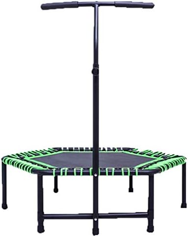 ハンドルバー付きエクササイズトランポリン 手すり調整可能な屋内トランポリンミニトランポリン 贈呈 大人用フィットネストランポリンエクササイズトランポリン