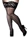 Plus Size Hold Ups For Women With a Lacy Band, 3x, Black