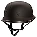 Low Profile Novelty German Half Chopper Helmet Skull Cap Matte Black (L)
