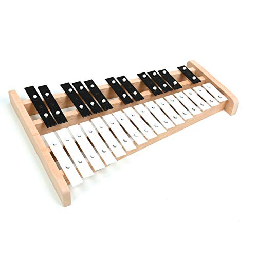Professional Wooden Alto Full Size Glockenspiel Xylophone with 27 Metal Keys for Adults & Kids