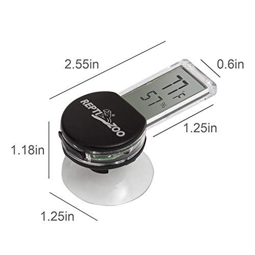 REPTI ZOO 2 Pack Reptile Terrarium Thermometer Hygrometer Digital