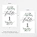 Tumbalina Wedding Table Numbers (Botanical Greenery), 4x6 Calligraphy Foil Design, Double Sided, (Botanical Greenery, 1-25)