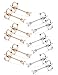Udalyn 6 Pairs Tiny 2mm Stainless Steel Stud Earrings For Mens Womens CZ Earrings Set