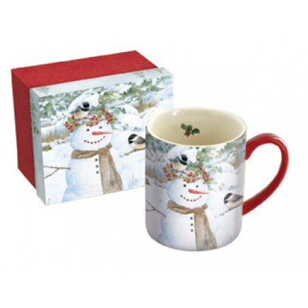 Lang - 14 oz. ceramic coffee mug - "chickadee snow…