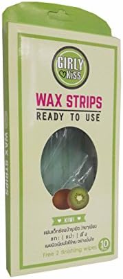 Kiwi Girly Kiss Wax Strips, say goodbye to stubble and hello softness. Ready to use just rub, peel and go. (10 Pcs./ pack. and free 2 finishing wipes.)..