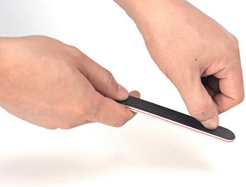 Skuleer(TM)1 Bag(5 pcs) 40x Nail Art Sanding Shiner Files Buffer,Straight Grit Sanding Sandpaper--Black &amp; Red