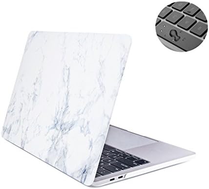 Macbook Pro 15 Case 2016, Topinno Hard Shell Rubber Coated Frosted Case for Newest Macbook Pro 15 inch with Retina Display fits Touch Bar &amp; Touch ID (A1707) - White Marble