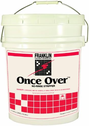 Franklin Cleaning Technology F200026 Once Over Floor Stripper, Mint Scent, Liquid, 5 Gallon Pail