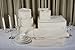 Marathon Deluxe Quilted Damask China Storage Cup/Glass Case. Size-8 Inch. Color-Ivory. SKU-KW200003DMSK