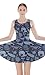 CowCow Womens Japanese Style Cherry Blossom Crane Floral Flowers Sakura Fuji Sleeveless Skater Dress, XS-5XL