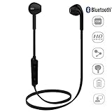 JoyValley sfegs Wireless Bluetooth 4.1 Anti Winding Earphones with Mic Hands Free Calling and Siri Control Use for iPhone Samsung GALAXY and Sony Xperia - Black