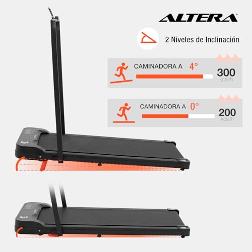 Altera Homestep Plus - Walking Pad Caminadora Eléctrica 1-10 km/h 2 HP | Compacta con Agarradera – Caminadora Portátil para Casa, Pantalla Digital, Entrenamiento Cardio, Para Caminar y Correr Suave