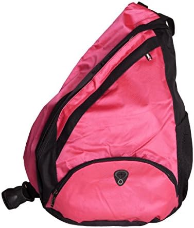 The Tear Drop Sling Bag Backpack Multipurpose Daypack Triangle Rucksack School Handbag Earphone Portal (Pink)
