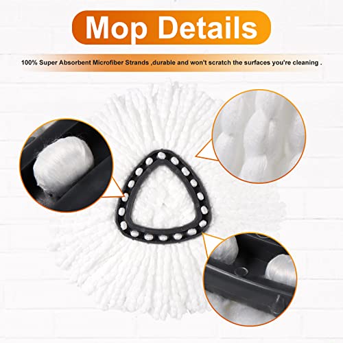 Mop Head Replacement DTOPNIOR 6 Pack Mop Replacement Heads Compatible