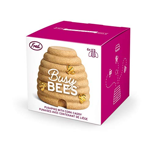 Fred Busy Bees - Cork Hive Box + 6 Bee Pins