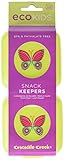 Crocodile Creek Girls Eco Reusable Butterfly Snack Keeper (Set of 2), Green