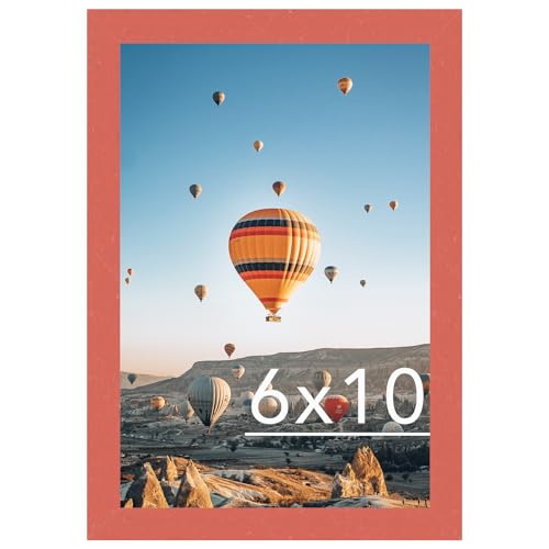 JCJMY 6x10 Picture Frame Red for Wall Hanging or