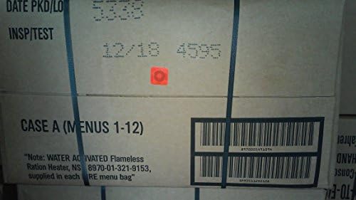 Genuine Military MRE Box A Insp Test Date 09/2018